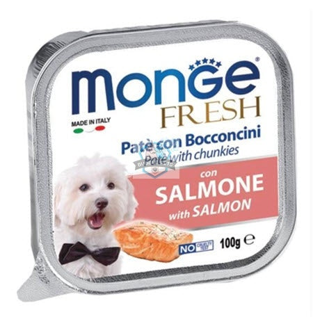 Monge Fresh Salmon Pâté with Chunkies Tray Dog Food