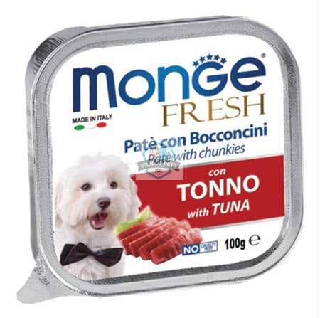 Monge Fresh Tuna Pâté with Chunkies Tray Dog Food