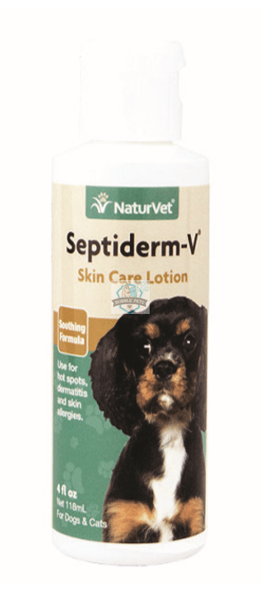 Naturvet Septiderm-V Skin Care Lotion for Dogs Cats Pets