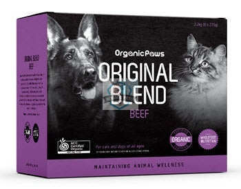Organic Paws ORIGINAL BLEND Beef Frozen Raw Cat & Dog Food
