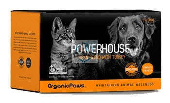 Organic Paws POWERHOUSE Organ Blend With Turkey Frozen Raw Cat & Dog Food