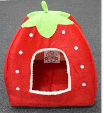 Strawberry Hut Shape Bed for Pets