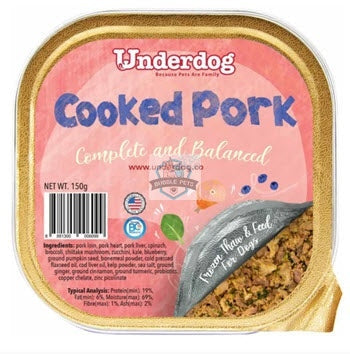 Underdog Cooked Pork Complete & Balanced Frozen Dog Food